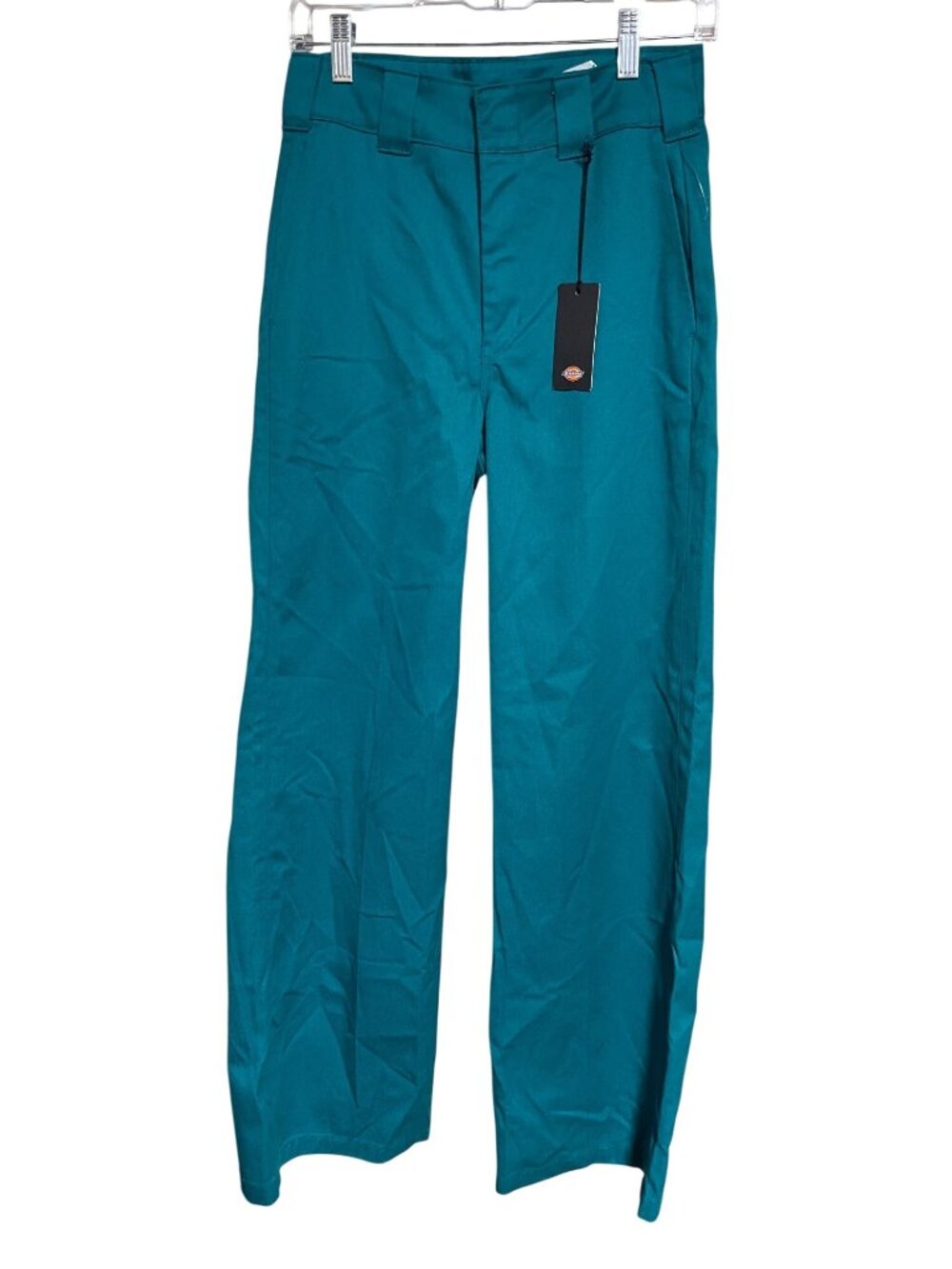 Dickies 874 Work Pants Womens Size 2 Teal Origingal High Waist Fit Straight Leg